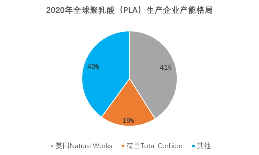 2020年全球主要聚乳酸生產企業產能格局